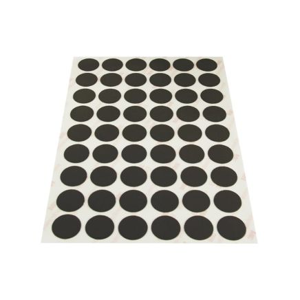 NeoFlex® 20mm Dia Self-Adhesive Flexible Neodymium Dots - 54 per A5 Sheet