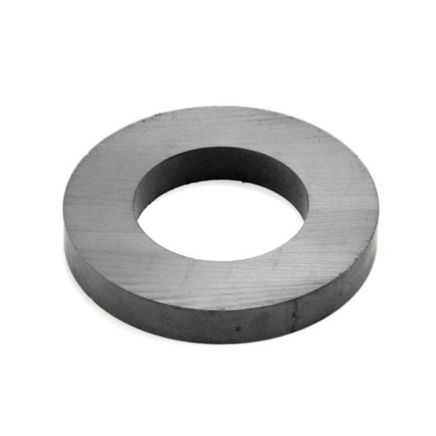 72mm O.D x 39mm I.D x 10mm thick Y30BH Ferrite Ring Magnet - 5.5kg Pull