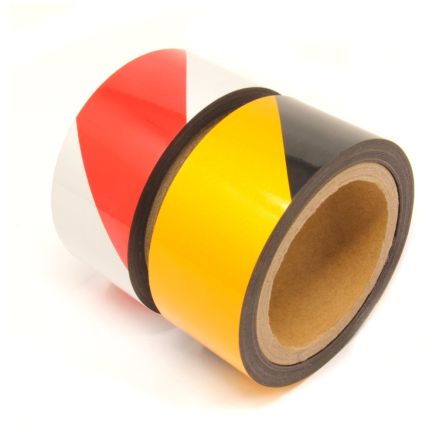 MagFlex® 50mm Wide Flexible Magnetic Hazard Warning Tape - 2 Colours (Per 5 Metre Length)