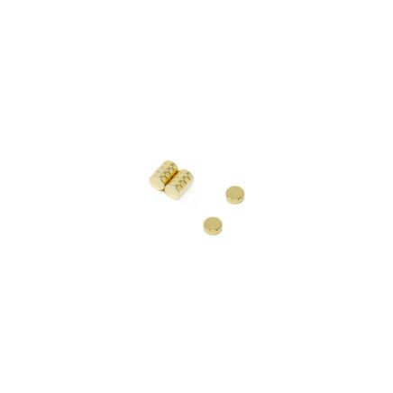 4mm dia x 1.5mm thick Gold Plated Therapy Magnets - Dimple On North Face