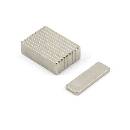 25 x 8 x 2mm thick N35 Neodymium Magnet - 2.1kg Pull