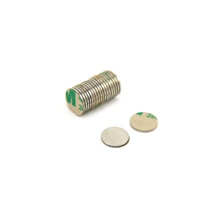 Adhesive 9.5mm dia x 0.75mm N35 Neodymium Magnet - 0.35kg Pull