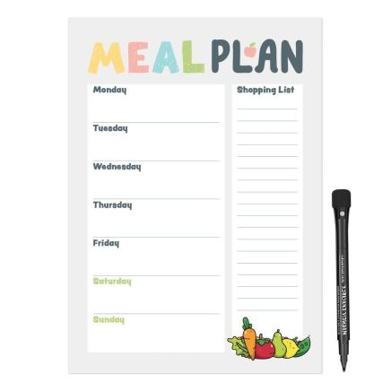 MagFlex® A4 Fruity Weekly Meal Planner Fridge Magnet - Flexible Magnetic Sheet