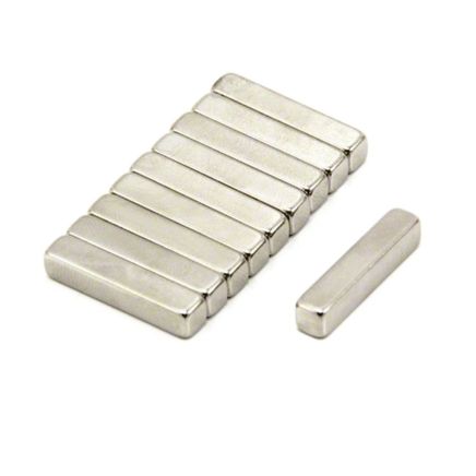 25.4mm x 6.35mm x 6.35mm thick N42 Neodymium Magnet - 5.77kg Pull - Licensed Material