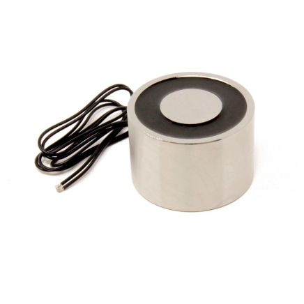 76.2mm dia x 50.8mm thick Electromagnet with 6mm Mounting Hole - 226kg Pull (12V DC / 12W)