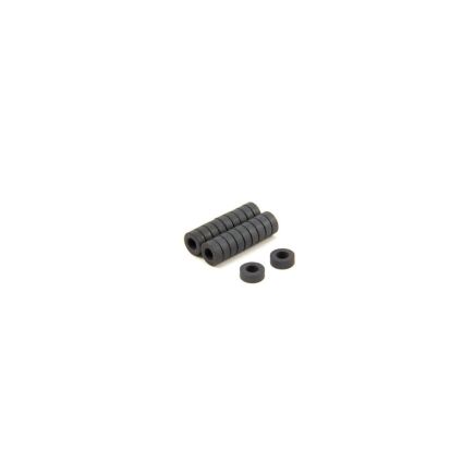 8mm O.D. x 4mm I.D. x 3mm thick Y10 Ferrite Magnets - 0.048kg Pull