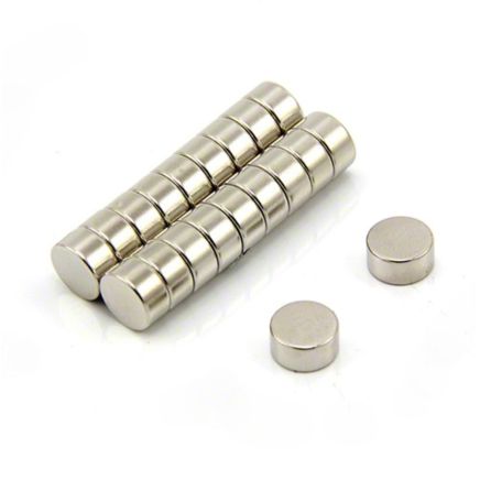 10mm dia x 5mm thick Ultra High Performance N52 Neodymium Magnet - 3.4kg pull