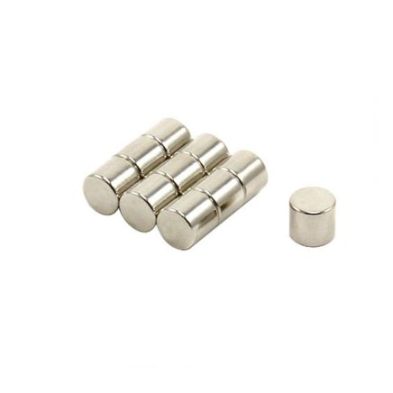 8mm dia x 7.25mm thick N42 Neodymium Magnet - 2.4kg Pull