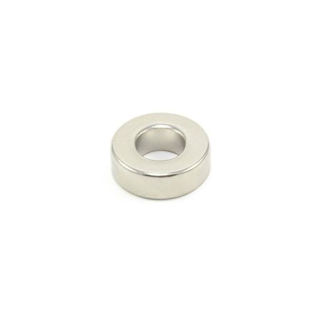 19.1 mm dia x 6.4mm thick N42 Neodymium Magnet with 9.5mm hole - 8.1kg Pull