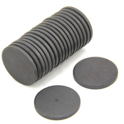 30mm dia x 3mm thick Y10 Ferrite Magnet - 0.2kg Pull