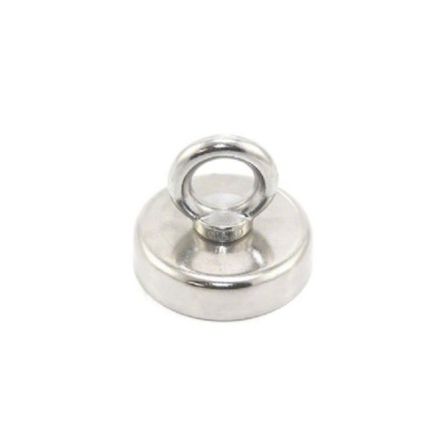 60mm dia N42 Neodymium Clamping Magnet with M8 Eyebolt - 139kg Pull