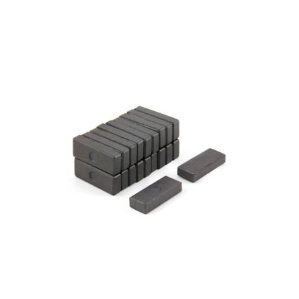 25 x 10 x 5.1mm thick Y10 Ferrite Magnets - 0.52kg Pull