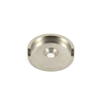 35mm dia Mild Steel Keeper Cup for Pot & Countersunk Magnets - Half Lip