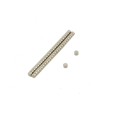 3mm dia x 2mm thick N42 Neodymium Magnet - 0.27kg Pull