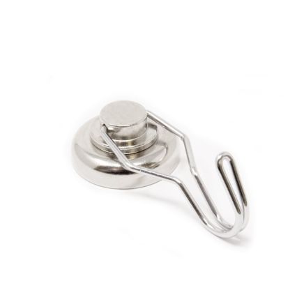 32mm dia Neodymium Pot Magnet with Swivel Hook - 31.7kg Pull