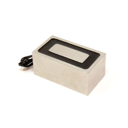 114.3 x 63.5 x 50.8mm thick Electromagnet with 6mm Mounting Hole - 400kg Pull (12V DC / 12W)