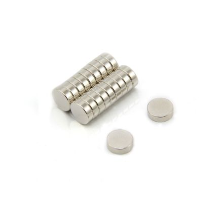 10mm dia x 3mm thick N42 Neodymium Magnet - 2.1kg Pull