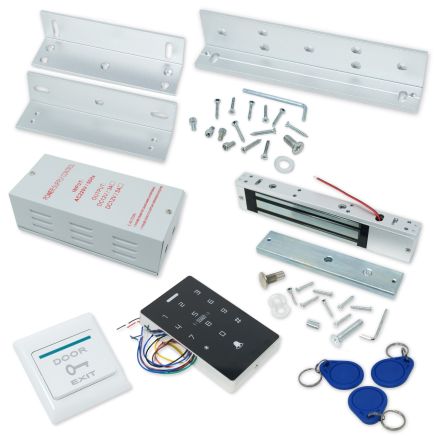 Full Access Control Door Entry Kit With 280kg Magnetic Door Lock & ZL Bracket