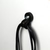 22mm dia x 6mm high Rubber Coated Cable Holding Magnet With 10mm Rubber Clamp - 4.3kg Pull