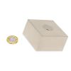 50 x 50 x 25mm thick N42 Neodymium Magnet with 8.2mm dia c/sunk hole - 95kg Pull (North/South)