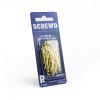 SCREWD 25mm Brass-Plated Semi-Round Head Nails (3 Packs of 80)