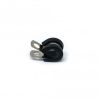 22mm dia x 6mm high Rubber Coated Cable Holding Magnet With 10mm Rubber Clamp - 4.3kg Pull