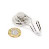 32mm dia Neodymium Pot Magnet with Swivel Hook - 31.7kg Pull