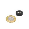 16.6mm dia x 5.1mm thick x 4.2mm c/sink Rubber Coated N42 Neodymium Magnet - 1.9kg Pull (North/South)