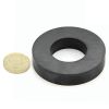 60mm O.D x 24mm I.D x 8mm thick Y30BH Ferrite Ring Magnet - 2.4kg Pull