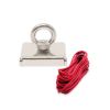 75 x 55 x 20mm N42 Neodymium Pot Magnet with M10 Eyebolt and 10 metre Rope - 110kg Pull