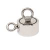 75mm dia x 25mm N42 Neodymium Pot Magnet with 2x M10 Eyebolts - 200kg Pull