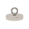 116mm dia x 20mm N42 Neodymium Pot Magnet with M12 Eyebolt + 10 metre Rope - 400kg Pull