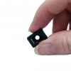 18mm dia x 6mm high Rubber Coated Cable Holding Magnet With 4mm Hole Cable Tie Clip - 1.6kg Pull