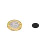 Adhesive 10mm dia x 1mm N42 Black Epoxy Magnets - 0.58kg Pull