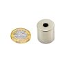 20mm dia x 20mm thick N42 Neodymium x 6mm hole Magnet - 14.4kg Pull