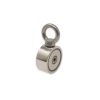 48mm dia x 18mm thick N42 Neodymium Pot Magnet with 2x M8 Eyebolts + 10 metre Rope - 80kg Pull