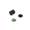 Adhesive 10mm dia x 1mm N42 Black Epoxy Magnets - 0.58kg Pull