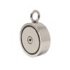 116mm dia x 32mm N42 Neodymium Pot Magnet with 1x M12 and 1x M10 Eyebolt - 400kg Pull