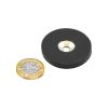 40mm dia x 5mm thick x 6mm c/sink Rubber Coated N42 Neodymium Magnet - 4.6kg Pull