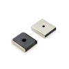 26 x 23 x 6.3mm thick (x 3mm hole) Stainless Steel Ferrite Channel Magnet - 6.1kg Pull